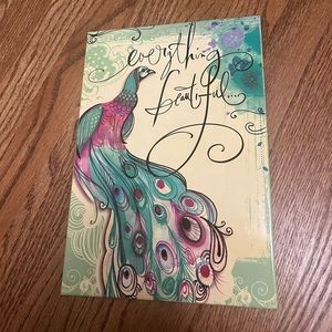 Everything Beautiful Peacock metal sign